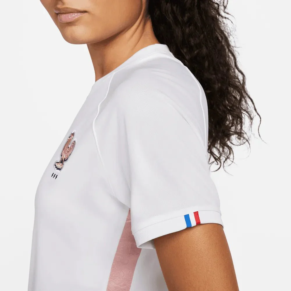 Nike France Women's EC22 Away Jersey - White-Pink Glaze - Image 7
