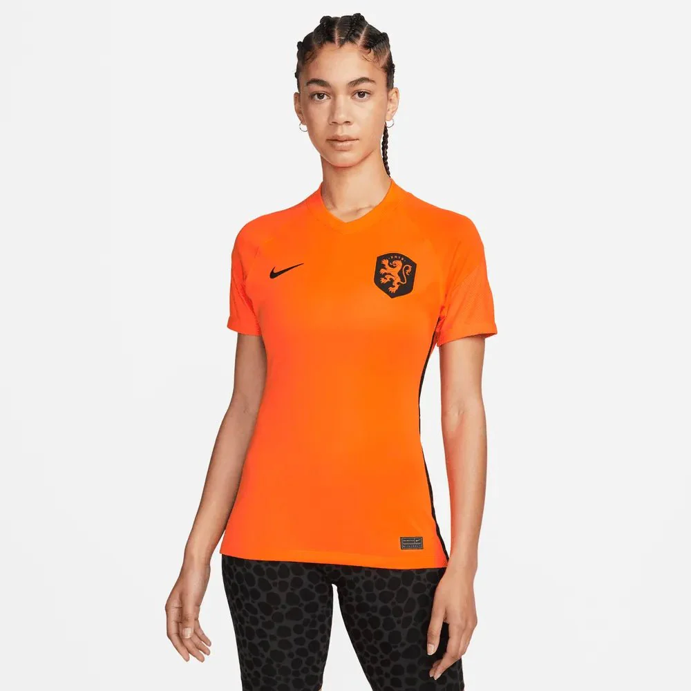 Nike Netherlands Women's EC22 Home Jersey - Total Orange-Black - Image 3